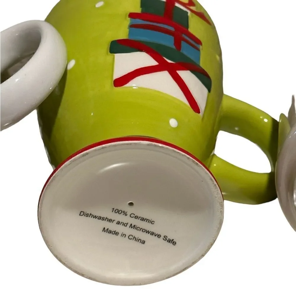 Vintage christmas mugs ceramic, excellent quality mug  gifts gift basket party